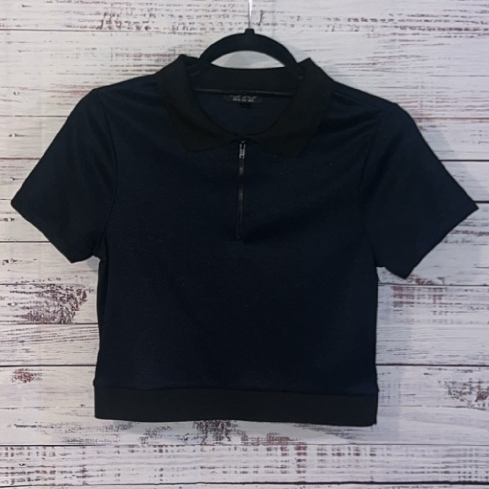 Topshop Crop Mesh Top